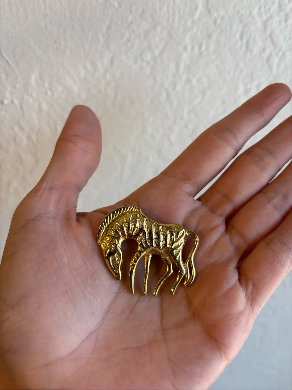 Gold Zebra-shaped Brooch Pin - Women Accessories